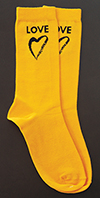 Side with Love Socks Yellow