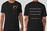 Side with Love Rainbow Heart Adult T Shirt