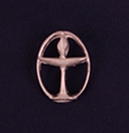 Chalice Lapel Pin - Pewter Oval