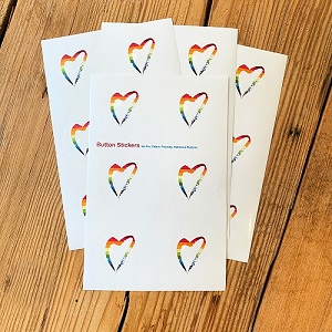 Side with Love LGBTQIA+ Heart Stickers