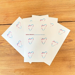 Side with Love Trans Pride Heart Stickers