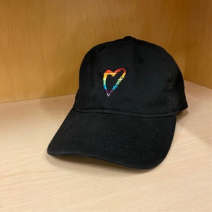 Side with Love Rainbow Heart Baseball Cap