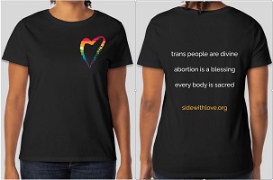Side with Love Rainbow Heart Fitted T Shirt Small