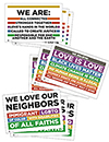 We Believe/We Love/We Are Rally Signs (Pack of 9)