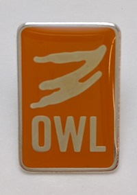 OWL Lapel Pin - Orange, Adult